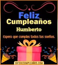 Mensaje de cumpleaños Humberto